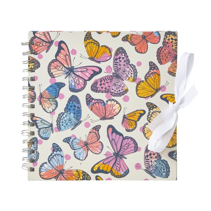 Spiral Bound Butterfly Scrapbook 8 x 8 Inches image number 1