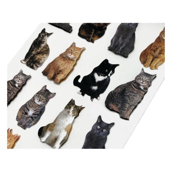 Paper House Cat 3D Stickers 20 Pieces