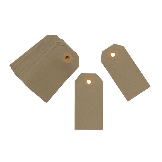 Kraft Brown Luggage Gift Tags 8cm 24 Pack image number 1