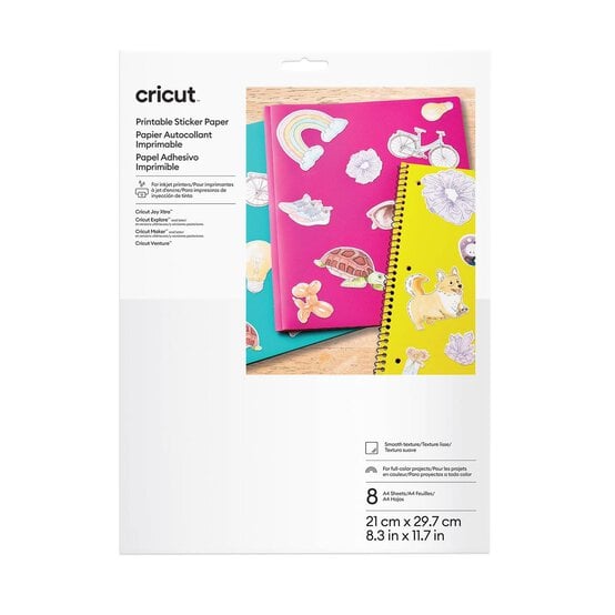 Cricut Printable Sticker Paper A4 8 Pack  image number 1