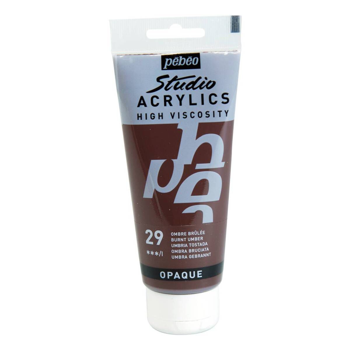 Pebeo Burnt Umber Studio Acrylic Paint 100ml Hobbycraft
