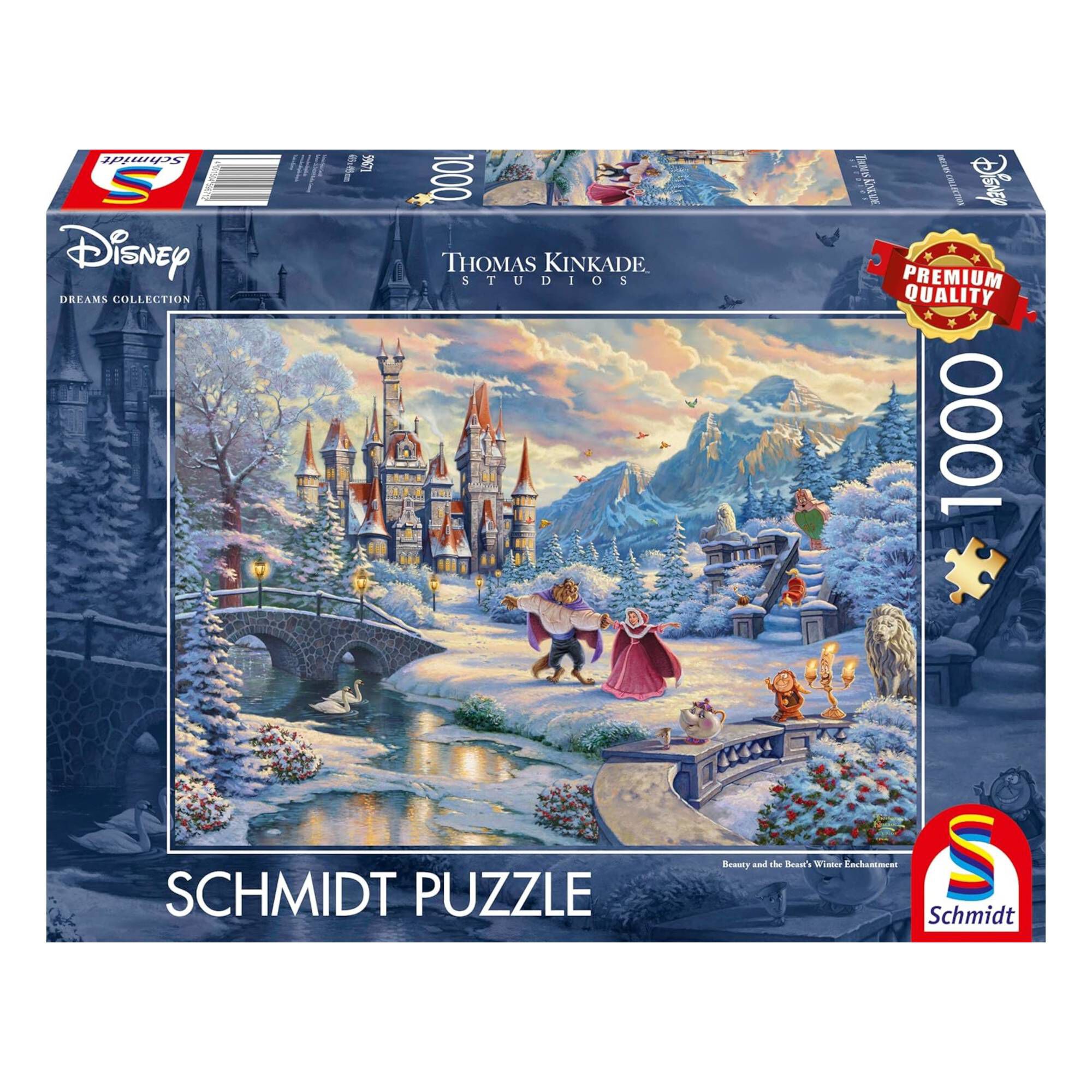 Schmidt Thomas Kinkade Disney Beauty & The Beast Jigsaw Puzzle 1000 ...