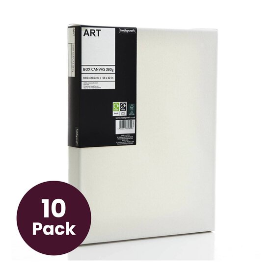 Box Canvas 40.6cm x 30.5cm 10 Pack Bundle image number 1