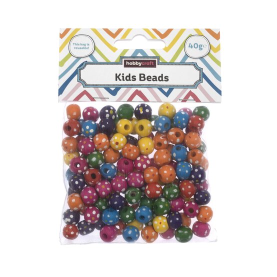 Mixed Bright Spotty Round Beads 40g  image number 3