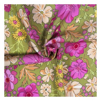 Floral Delight Viscose Fabric by the Metre
