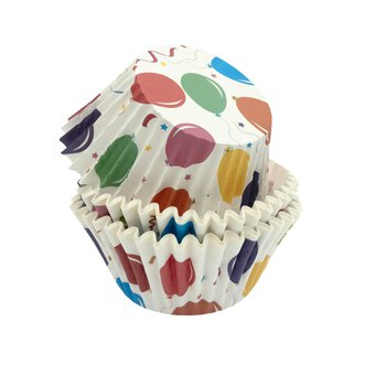 Whisk Party Balloon Cupcake Cases 50 Pack