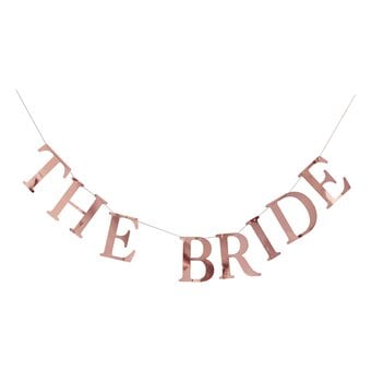 Ginger Ray Rose Gold Bride Peg Bunting 1.5m