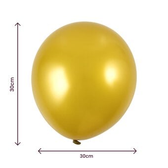 Gold Pearlised Latex Balloons 8 Pack