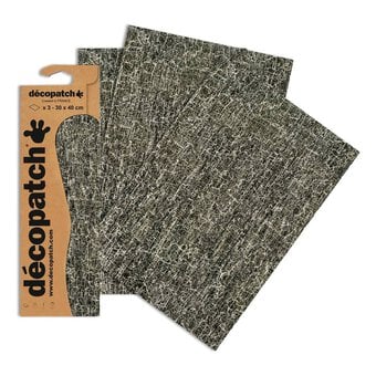 Decopatch Black Crackle Paper 3 Sheets
