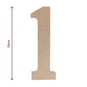 MDF Wooden Number 1 13cm image number 4