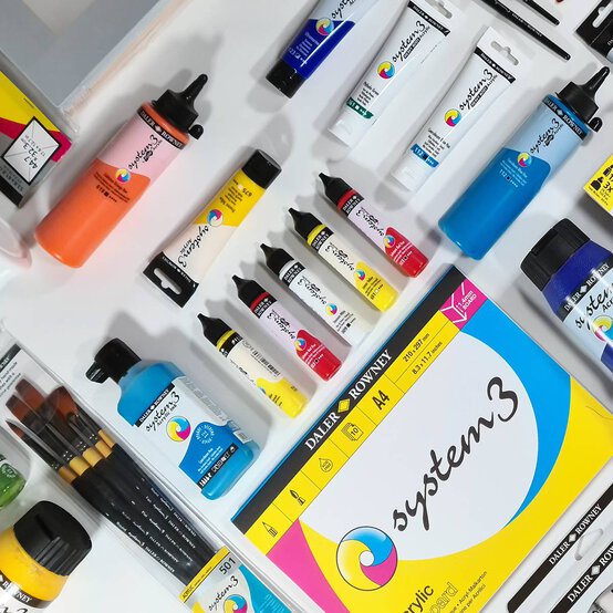 Daler-Rowney System3 Titanium White Fluid Acrylic 500ml (009) image number 3