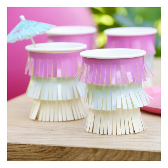 Ginger Ray Tassel Fringe Paper Cups 8 Pack image number 2