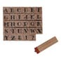 Fancy Mini Alphabet Wooden Stamp Set 30 Pieces image number 1