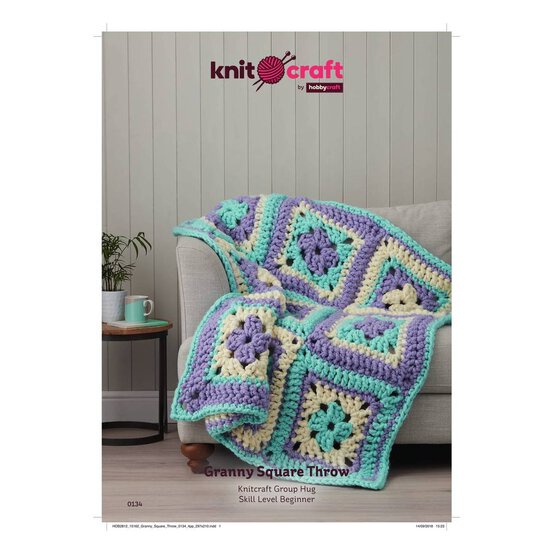 Knitcraft Granny Square Throw Digital Pattern 0134 image number 1