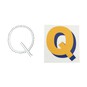 Cold Transfer and Bling Letter Q Sticker Set image number 3