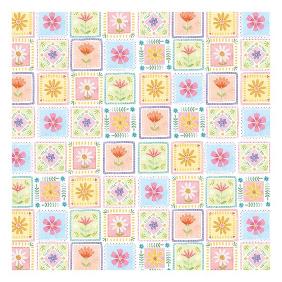 Patchwork Floral Gift Wrap 70cm x 2m image number 2