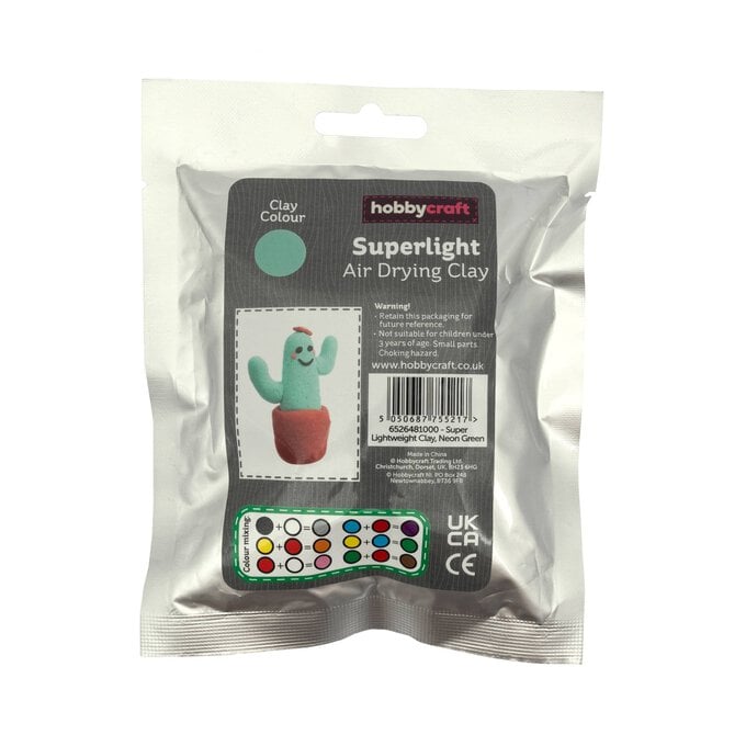 Neon Green Superlight Air Drying Clay 30g image number 1