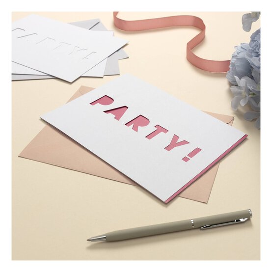 White Party Aperture Cards 5 x 7 Inches 6 Pack  image number 2