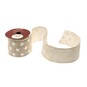 White Stars Wire Edge Printed Ribbon 63mm x 3m image number 1