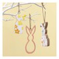 Hanging Wooden Enamel Bunny Decoration 8cm  image number 2