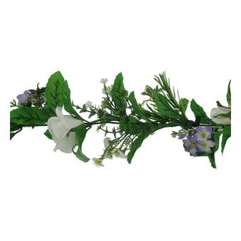 Cream and Blue Spring Flowers Garland 1.8m