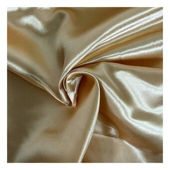Gold Silky Satin Fabric by the Metre