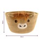 Highland Cow Cotton Rope Basket 30cm x 18cm image number 4