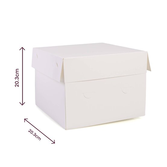 Silver Round Cake Board and White Box 8 Inches image number 5