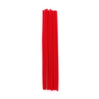 Bright Red Pipe Cleaners 12 Pack image number 2