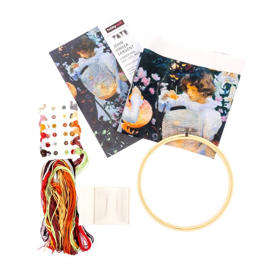 Tate Carnation, Lily, Lily, Rose Embroidery Kit image number 2