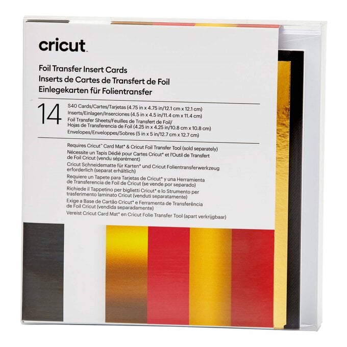 Cricut Royal Flush Foil Insert Cards 4.75 x 4.75 Inches 14 Pack image number 1