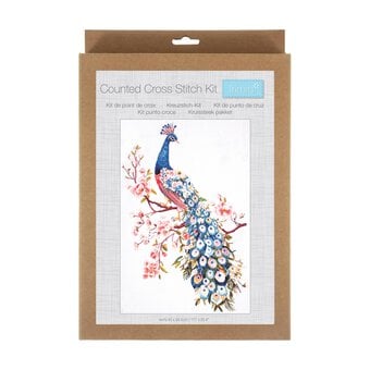 Trimits Extra Large Peacock Counted Cross Stitch Kit