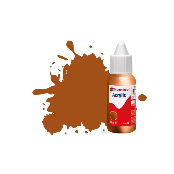 Humbrol 12 Copper Metallic Acrylic Paint Dropper 14ml  image number 1