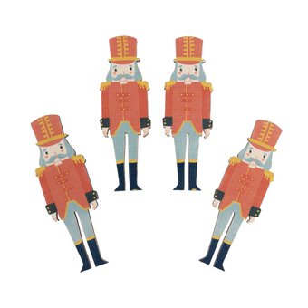 Nutcracker Wooden Toppers 4 Pack