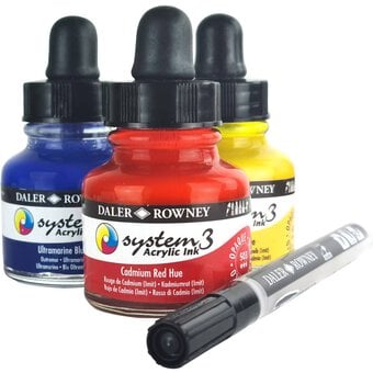 Daler-Rowney System3 Starter Ink Set 3 Pack image number 5