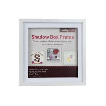 White Shadow Box Frame 25cm x 25cm image number 2