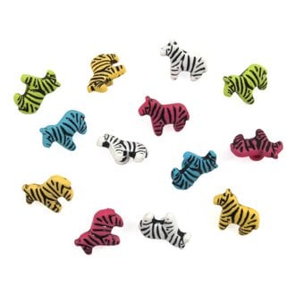 Trimits Zebra Novelty Buttons 13 Pieces