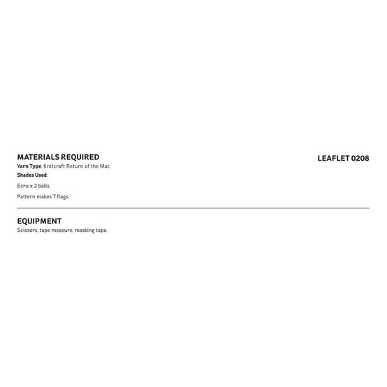 Knitcraft Macrame Bunting Digital Pattern 0203