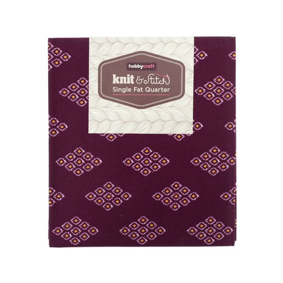 Mini Diamond Purple Single Cotton Fat Quarter image number 1