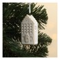 Hanging Beige Ceramic House Decoration 6cm image number 1