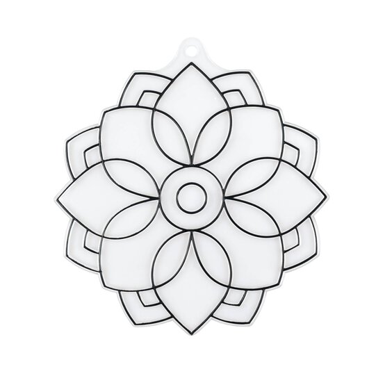Flower Mandala Plastic Suncatcher image number 2