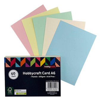 Pastel Card A6 60 Pack