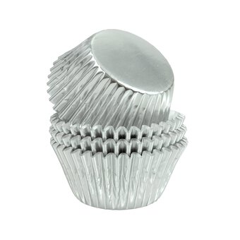 Whisk Silver Foil Cupcake Cases 50 Pack