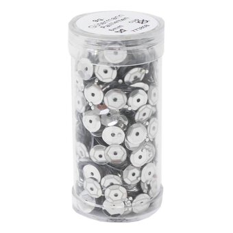 Gutermann Silver Cupped Sequins 6mm 9g (1005)