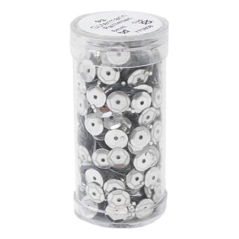 Gutermann Silver Cupped Sequins 6mm 9g (1005) image number 2
