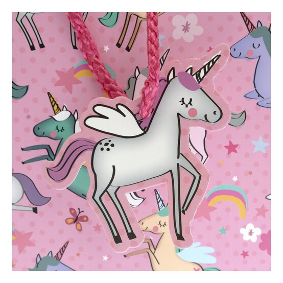 Pink Unicorn Gift Bag 21.5 x 25cm image number 3