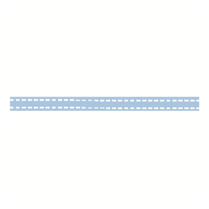 Baby Blue Grosgrain Running Stitch Ribbon 6mm x 5m image number 1