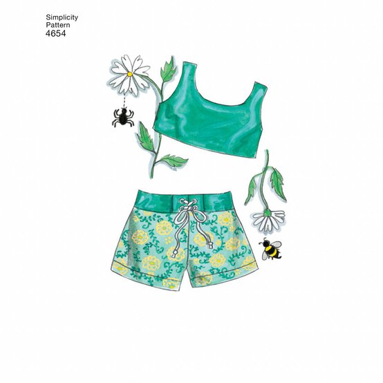 Simplicity Doll Clothing Sewing Pattern 4654 image number 7