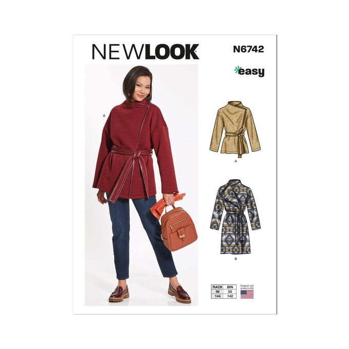 New Look Women's Jacket and Coat Sewing Pattern 6742 (XS-XL) image number 1