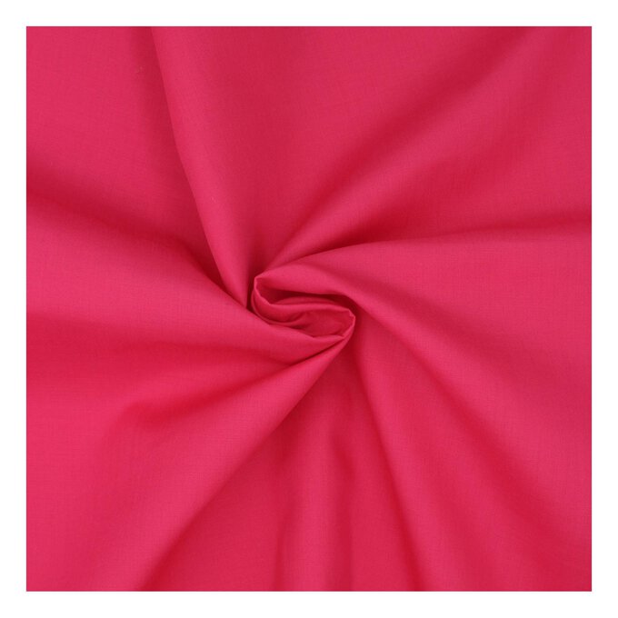 Cerise Polycotton Fabric by the Metre image number 1
